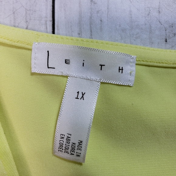 New! Leith Nordstrom Yellow One Shoulder Bodysuit - Picture 6 of 8